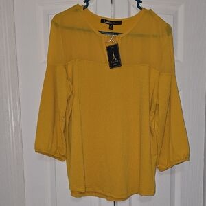 L'Amour Mustard Yellow Blouse